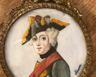 "Louis de France", French Miniature on Vellum, Ormolu Frame, late 18th century…$850