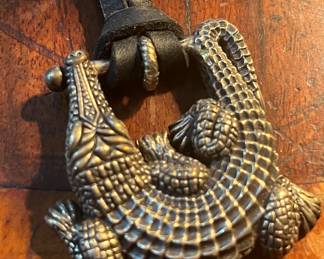 Massive Sterling Kieselstein Cord alligator from the 1980s