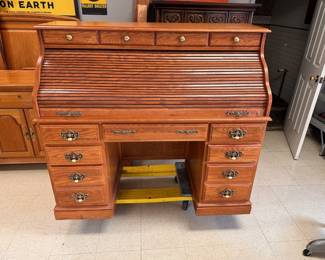 Oak Roll Top Desk