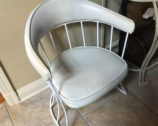 MCM white leather chair