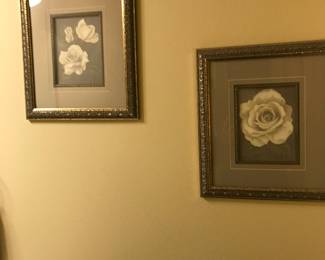 Set of four flower prints 