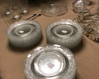 Snack plates, crystal 
