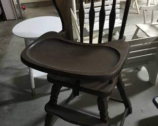 Vintage high chair wood