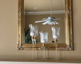 Large gold wooden mirrors 