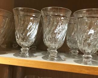 Crystal wine goblets