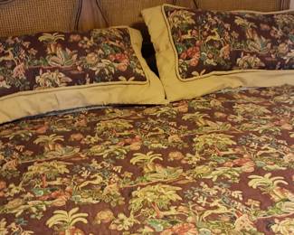 Curved top with wooden mesh below. King size.