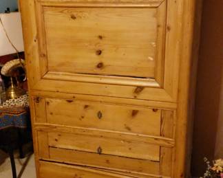 Pine armoire. Next pix shows doors open.