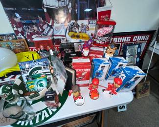 NICE COLLECTION OF ITEMS FROM DETROIT RED WINGS, MSU AND UOFM