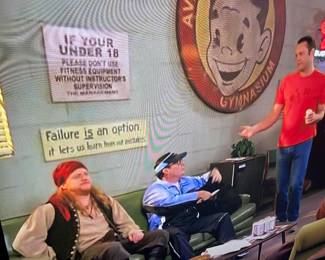 SCREEN SHOT FROM THE MOVIE DODGE BALL SHOWING THE SIGN