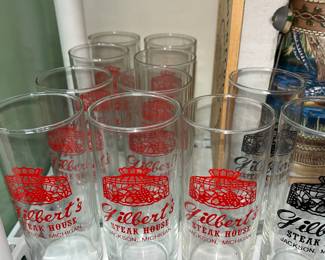 GILBERTS STEAK HOUSE GLASSES...