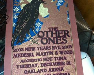 The Other Ones 12/31/2002 Oakland #847/850 Signed Gary Houston Wood Panel/Poster