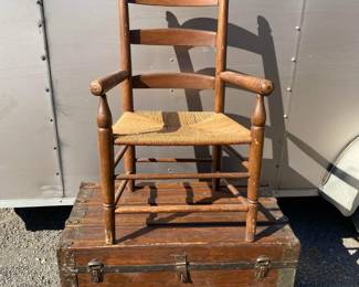 299 chair with rush and arms