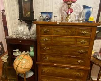 Fenton Lamp, Clock, Chest and More
