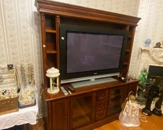 Whalen Entertainment Center and Phillips 52 " T.V.