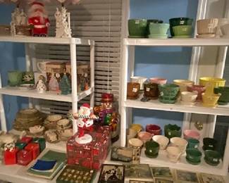 Franciscan Desert Rose and Vintage Flower Pots