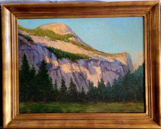 Todd Connor-"North Dome, Yosemite" original oil painting.