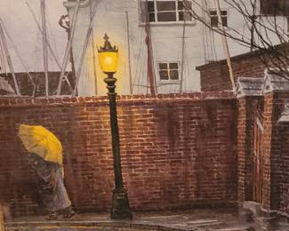 John Creech-"Bridge Tavern, Portsmouth" original watercolor painting