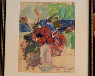 Beatrice Stuart-"Roses" original watercolor