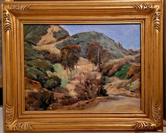 Shuqiao Zhou-"On Location in Malibu" original oil painting