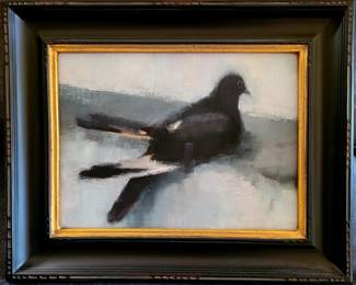 Stephanie London-"Study in Gray and Black" original oil painting