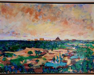 Zolita Sverdlove -"Skyline, Pasadena" original oil painting. 36"×48"
