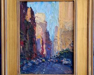 Greg Carter- "The City" . Original oil painting