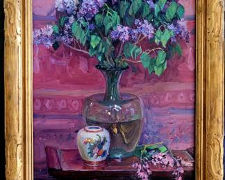 Tim Solliday -"Study in Lavender" original oil painting