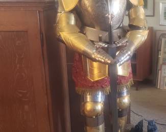 Mario engraved armor with sword... Just the sword retails for over $600. Help us find him a new home!