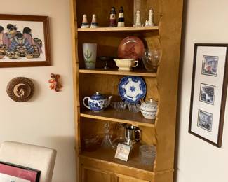 Solid Wood Corner Hutch Cabinet