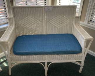 Vintage wicker settee 