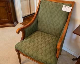 Vintage green arm chair