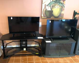 TV’s and stands 