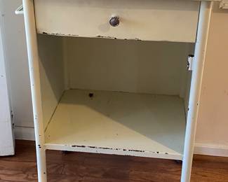Vintage metal kitchen cart