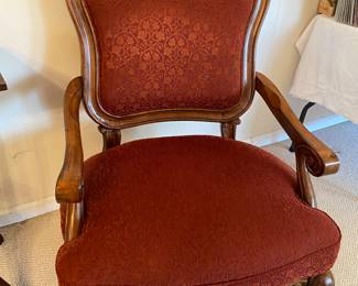 Vintage burgundy arm chair