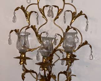 Large Hollywood Regency wall sconce