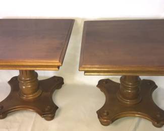 Ethan Allen Old Tavern Pedestal End Tables