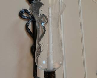 3 hurricane metal bow sconces