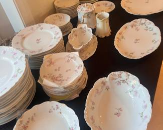 Antique Limoges beyond full set with original receipt ($1255!!)