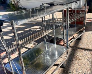 Atomic MCM Chrome Bar Carts 