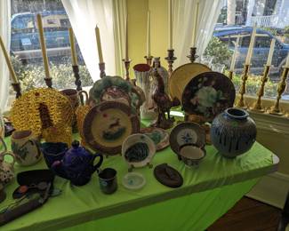 Majolica, glass, old cool stuff!