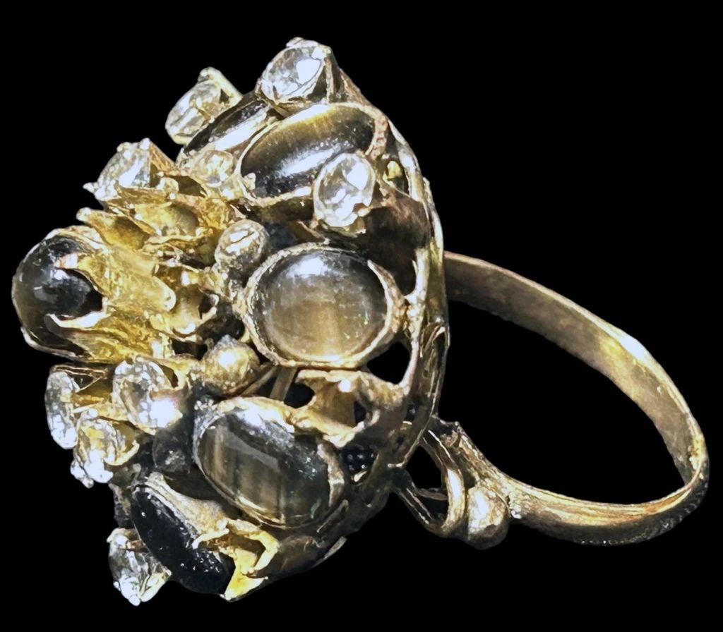 14K Gold Cluster Ring