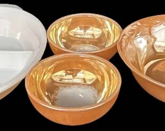 Fire King Peach Luster Dishess