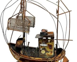 Metal Ship Music Box