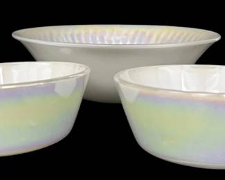 Federal Glass Iridescent Bowls