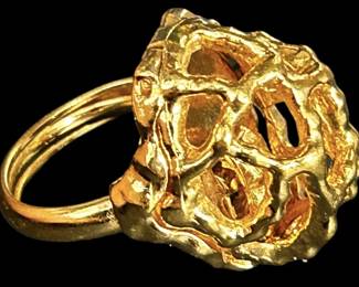 Trifari Gold Tone Ring