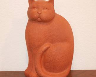 Terracotta Cat Sculpture