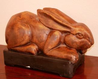 Barron Rabbit Sculpture by Carolyn Kinder International