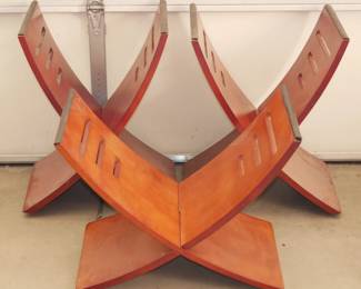 Strick & Bolton Noland Wood & Glass Modern Table Set (Total of 3)