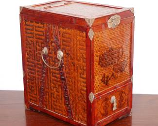 Rattan Traveling Tea Basket