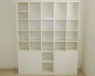 Extra Large Customizable White Shelving Unit